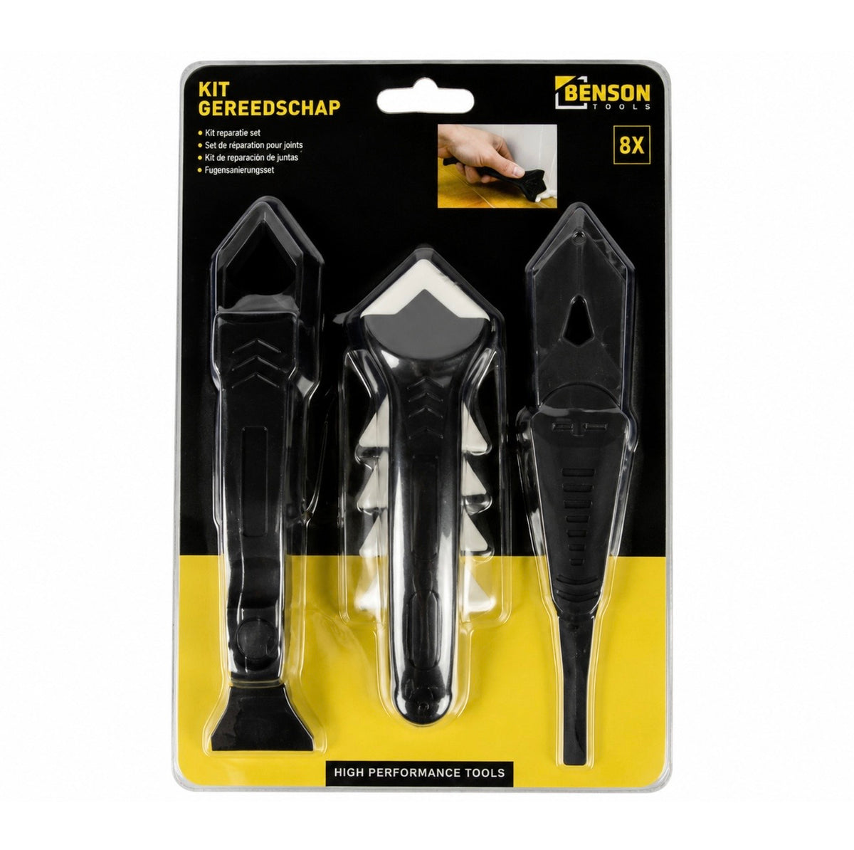 Kit reparatieset + schraper 8-delig
